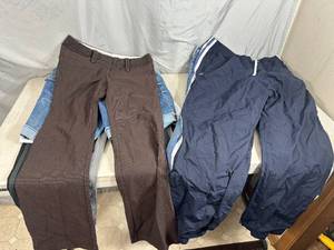 lot 43 image: 12 Pairs of Womens Bottoms, Jeans, Shorts, Etc. Sizes 12, XL, L, 16
