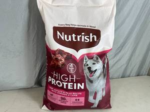 lot 46 image: New 23 lb Bag of Nutrish High Protein Dog Food