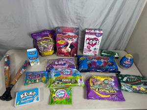 lot 47 image: Assorted Candy, Ring pops, Blow Pops, Andes Mints, Tootsie Pops, and More