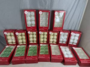lot 75 image: 17 New Boxes of Glass Christmas Ornament Balls - $170 retail