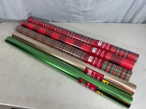 lot 98 image: 5 New Rolls of Gift Wrap  Wrapping Paper