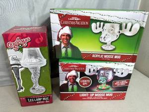 lot 102 image: New Christmas Story and Christmas Vacation Acrylic Mugs