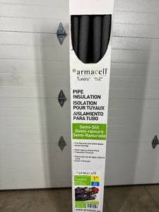 lot 5 image: 30 New Pcs of 1 inch Semi-Slit Pipe Insulation