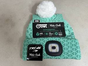 lot 113 image: New Night Owl Rechargeable LED Lighted Beanie Hat - Kids