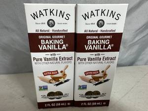 lot 138 image: 2 New Bottles of Watkins Baking Vanilla