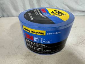 lot 185 image: New 3 Pack of 3M Safe-Release Blue Painters Tape