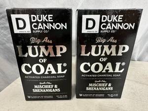 lot 186 image: 2 New Bars of Duke Cannon Lump of Coal Bar Soap