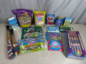 lot 203 image: Assorted Candy, Andes Mints, Dubble Bubble Gum, Cotton Candy, Candy Blox, and More