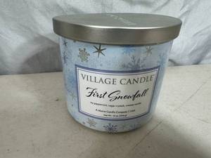 lot 216 image: New Village Candle 3 Wick First Snowfall Candle