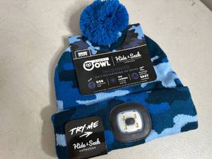 lot 289 image: New Night Owl Rechargeable LED Lighted Beanie Hat - Kids