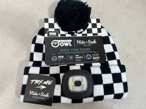 lot 326 image: New Night Owl Rechargeable LED Lighted Beanie Hat - Kids