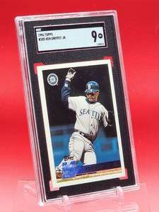 lot 174 image: 1996 Topps Baseball ken Griffey Jr Card #205 Mint SGC 9