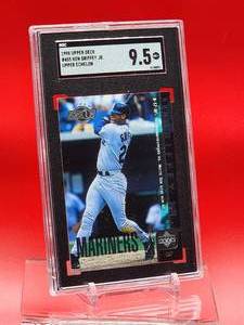 lot 143 image: 1998 Upper Deck Baseball Ken Griffey Jr Upper Echelon Card #455 Mint SGC 9.5