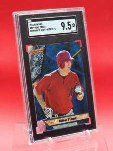lot 182 image: 2011 Bowmans Best Baseball Mike Trout Prospects Rookie Card #BBP9 Mint SGC 9