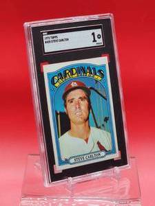 lot 138 image: 1972 Topps Baseball Steve Carlton Card #420 Poor SGC 1