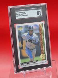 lot 177 image: 1998 Upper Deck Baseball Ken Griffey Jr Home Run Chronicles Card #55 Near Mint-Mint SGC 8