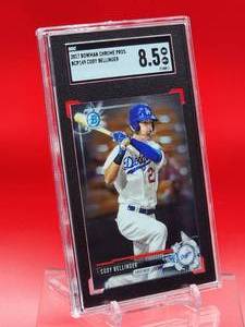 lot 81 image: 2017 Bowman Chrome Cody Bellinger Prospects Card #BCP149 Near Mint-Mint SGC 8.5