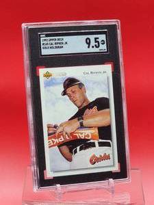 lot 75 image: 1992 Upper Deck Baseball Cal Ripken Jr Gold Hologram Card #165 Mint SGC 9.5
