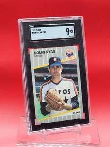 lot 154 image: 1989 Fleer Baseball Nolan Ryan Card #368 Mint SGC 9