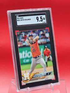 lot 44 image: 2018 Topps Baseball Justin Verlander Card #650 Mint SGC 9.5
