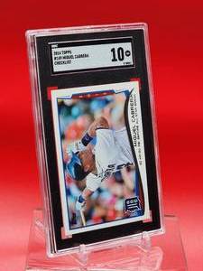 lot 96 image: 2014 Topps Baseball Miguel Cabrera Checklist Card #149 Gem Mint SGC 10