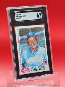 lot 26 image: 1982 Topps Baseball George Brett All-Star Card #549 Excellent-Near Mint SGC 6