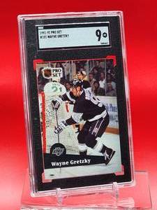 lot 107 image: 1991-92 Pro Set Hockey Wayne Gretzky Card #101 Mint SGC 9