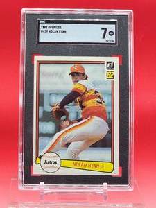 lot 195 image: 1982 Donruss Baseball Nolan Ryan card #419 Near Mint SGC 7