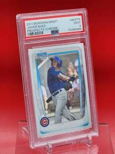 lot 105 image: 2011 Bowman Chrome Baseball Javier Baez Draft Prospects Rookie Card #BDPP6 Mint PSA 9