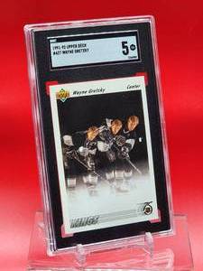 lot 152 image: 1991-92 Upper deck Hockey Wayne Gretzky Card #437 Excellent SGC 5