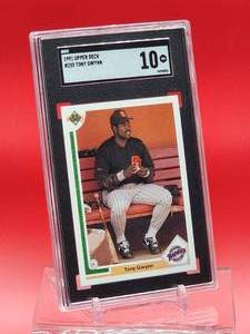 lot 110 image: 1991 Upper Deck Baseball Tony Gwynn Card #255 Gem SGC 10