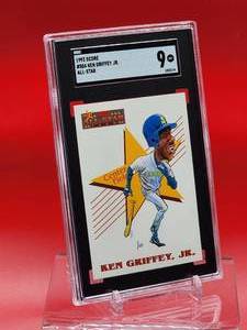 lot 57 image: 1993 Score Baseball Ken Griffey Jr All-Star Card #504 Mint SGC 9