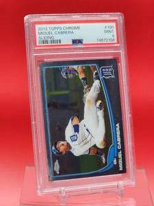 lot 113 image: 2013 Topps Chrome Baseball Miguel Cabrera Sliding Card #100 Mint PSA 9