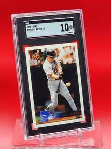 lot 28 image: 1996 Topps Baseball Cal Ripken Jr Card #200 Gem Mint SGC 10
