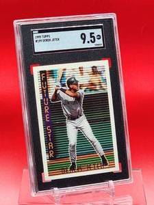 lot 63 image: 1995 Topps Baseball Derek Jeter Card #199 Mint SGC 9.5