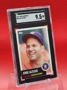 lot 38 image: 2016 Topps Baseball Jose Altuve Archives Card #80 Mint SGC 9.5