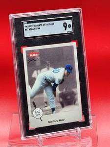 lot 93 image: 2002 Fleer Baseball Nolan Ryan Greats of The Game Card #61 Mint SGC 9