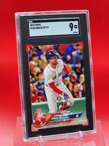 lot 67 image: 2018 Topps Baseball Mookie Betts Card #140 Mint SGC 9