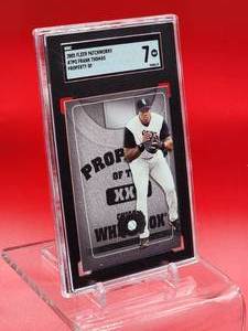 lot 192 image: 2005 Fleer Baseball Frank Thomas Property of Patchworks Card #7P0 Near Mint SGC 7