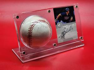 lot 42 image: Autographed Baseball and Card by Minnesota Twins Great Michael Cuddyer