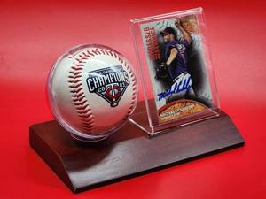 lot 56 image: Autographed Baseball Card by Minnesota Twins Great Michael Cuddyer with Twins Baseball