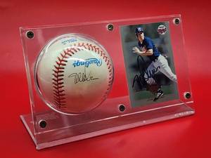 lot 103 image: Autographed Baseball and Card by Minnesota Twins Great Todd Walker