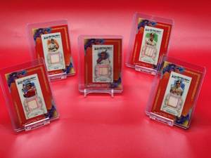 lot 163 image: (5) 2010 Topps Allen & Ginter Game Used Bat Baseball Cards