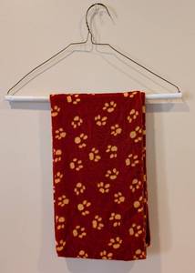 lot 60 image: LL - Camilla Ridley London Silk Blend Scarf with Paw Print