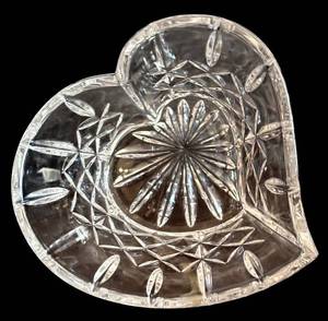 lot 23H image: Waterford Crystal Heart-Shaped Bowl