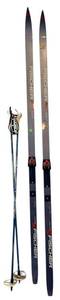 lot 84H image: G - Fischer RCS Cross Country Skis with Poles and Salomon Bindings