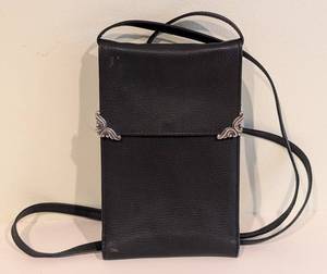 lot 73A image: LL - Kuang Huei Black Travel Wallet with Silver Accents