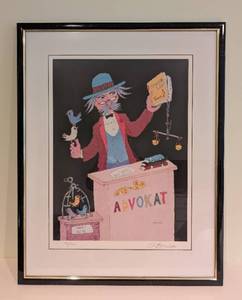 lot 94L image: LL - Framed Signed Limited Edition Print by Obican, Advokat