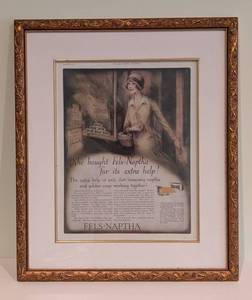 lot 140L image: LL - Framed Vintage Fels-Naptha Soap Advertisement Print