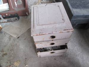 lot 67 image: (4) metal meter-breaker box enclosu...